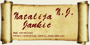 Natalija Jankić vizit kartica
